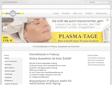 Tablet Screenshot of beautyteam-freiburg.de